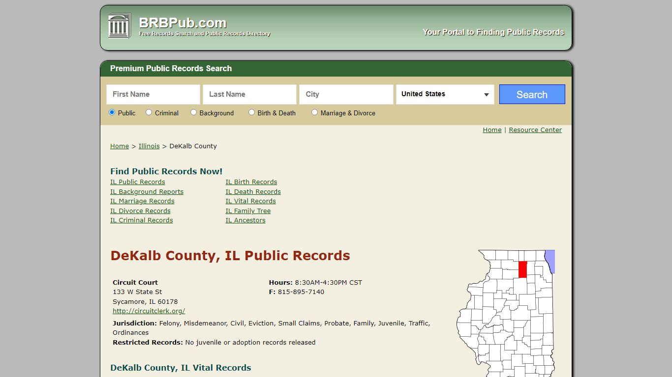 DeKalb County Public Records | Search Illinois Government ...
